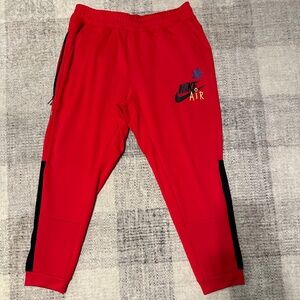 Nike Mens Red Dri Fit ADV Axis Elastic Waist Standard Fit Track Pants Size XL